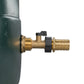 Water Butt Brass Kit 1" with Brass Valve + 25mm Barb and Drill Bit
