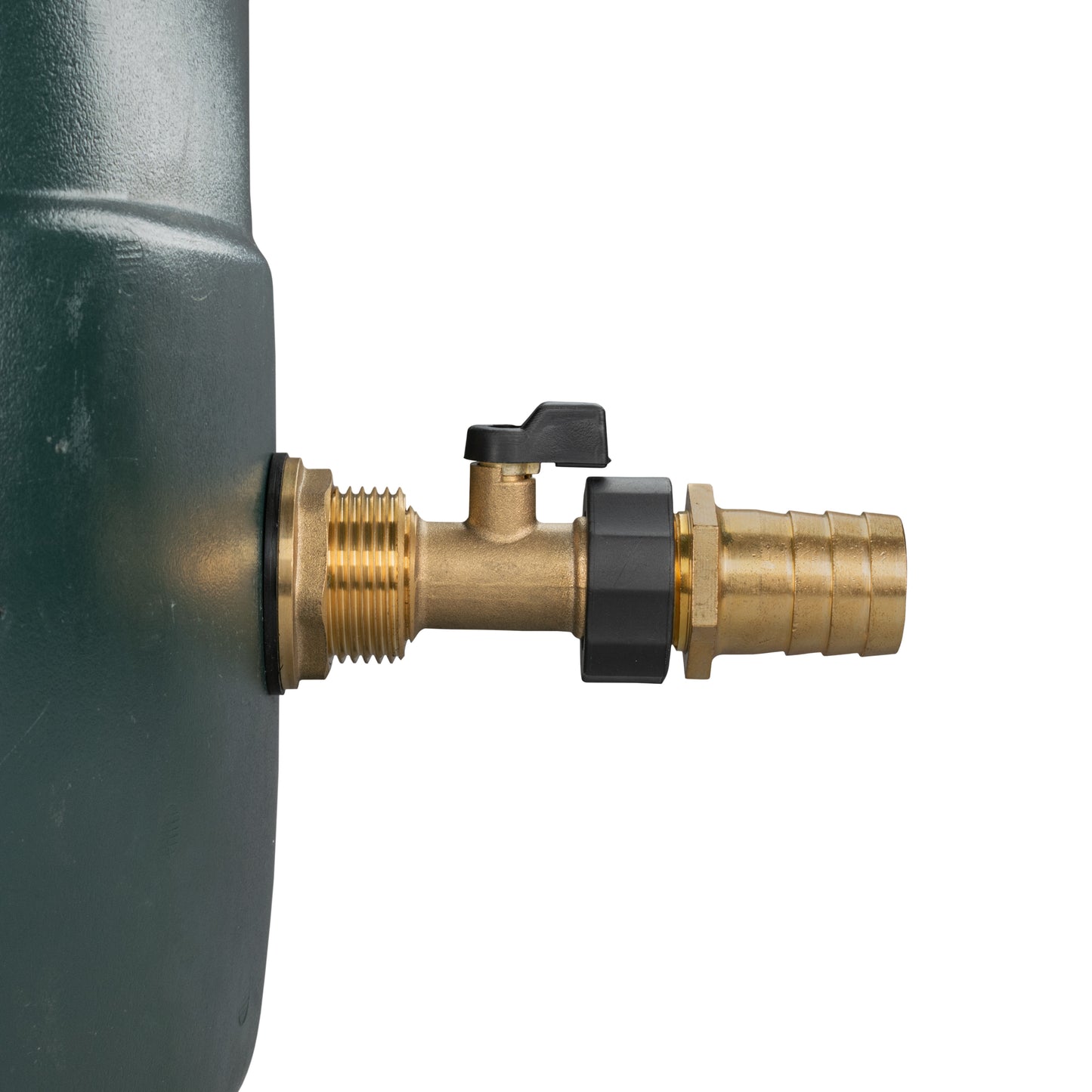 Water Butt Brass Kit 1" with Brass Valve + 25mm Barb and Drill Bit