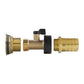 Water Butt Brass Kit 1" with Brass Valve + 25mm Barb and Drill Bit