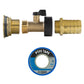 Water Butt Brass Kit 1" with Brass Valve + 25mm Barb and Drill Bit