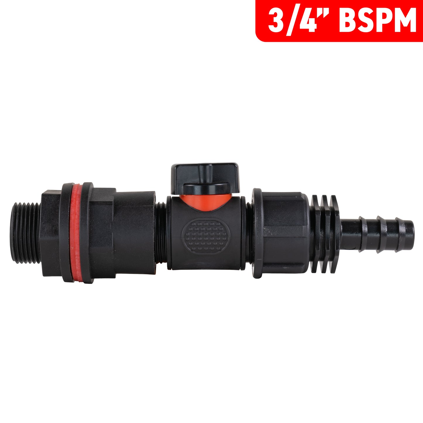 Water Butt Kit 3/4" with In-Line Valve + 1/2" Barb and Drill Bit