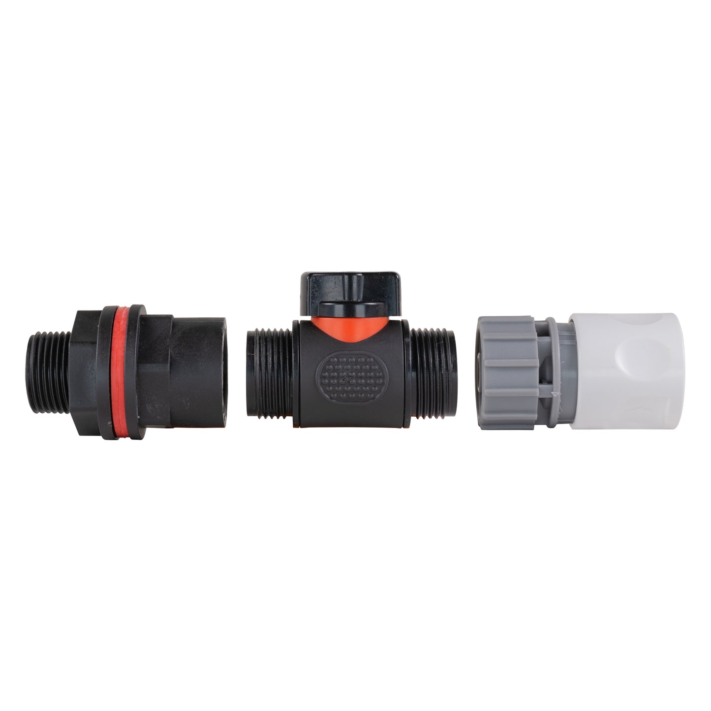 Water Butt Kit 3/4" with In-Line Valve + Female Quick Connector WL and Drill Bit