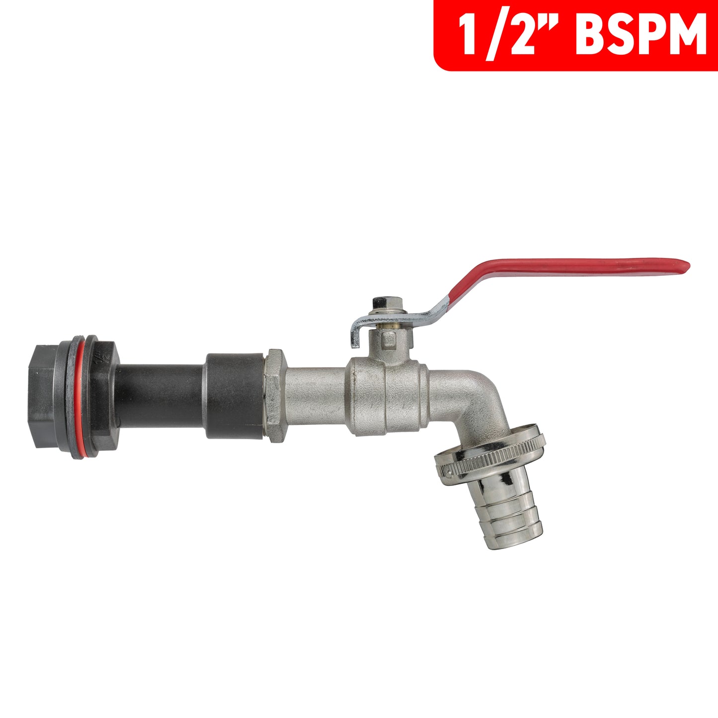 Water Butt Extension Kit 1/2" with Barbed Lever Tap