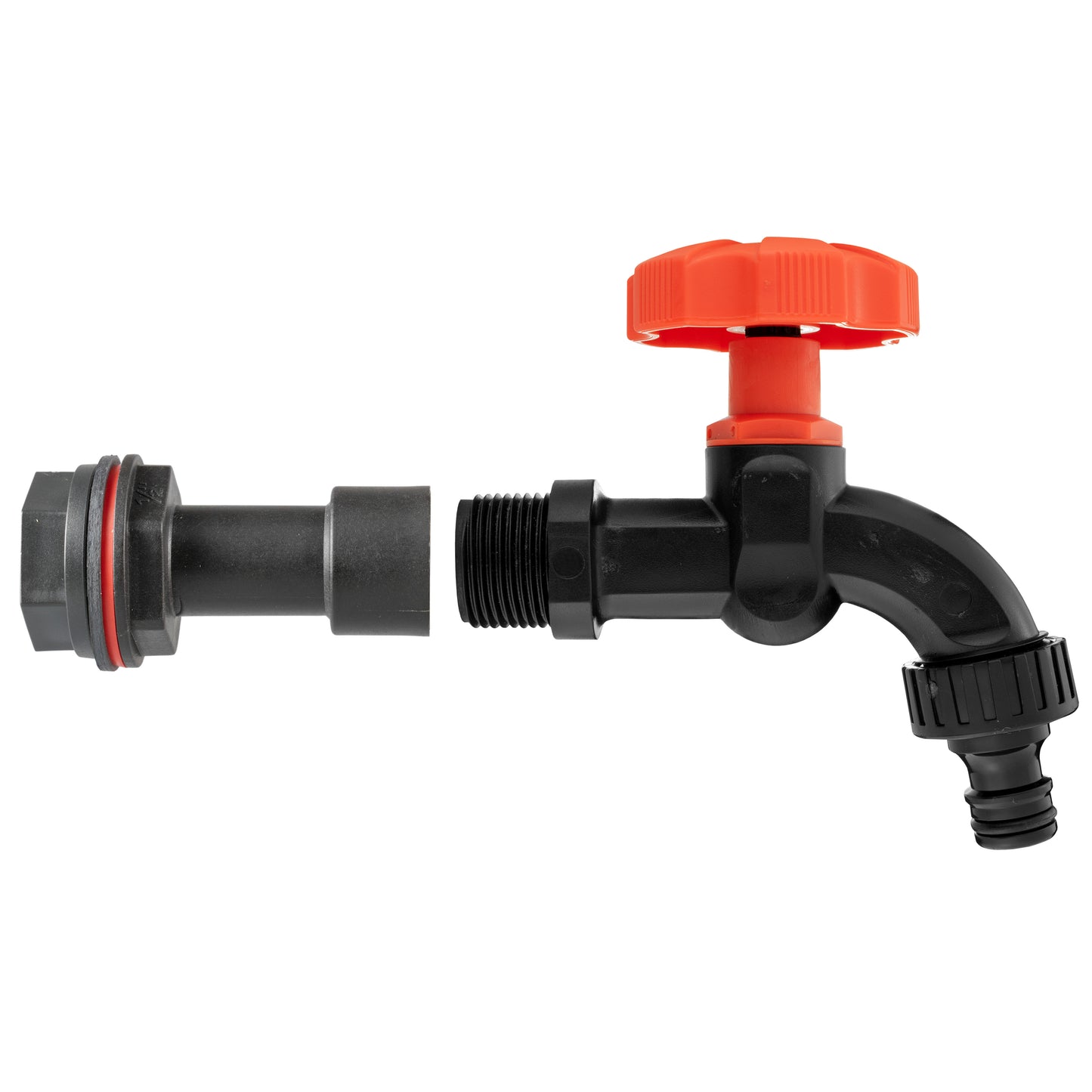 Water Butt Extension Kit 1/2" with Black Dial Tap and Drill Bit