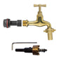 Water Butt Extension Kit 1/2" with 13mm Barbed Polished Brass Tap and Drill Bit