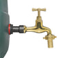 Water Butt Extension Kit 1/2" with 15mm Barbed Polished Brass Tap and Drill Bit