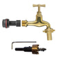 Water Butt Extension Kit 1/2" with 15mm Barbed Polished Brass Tap and Drill Bit
