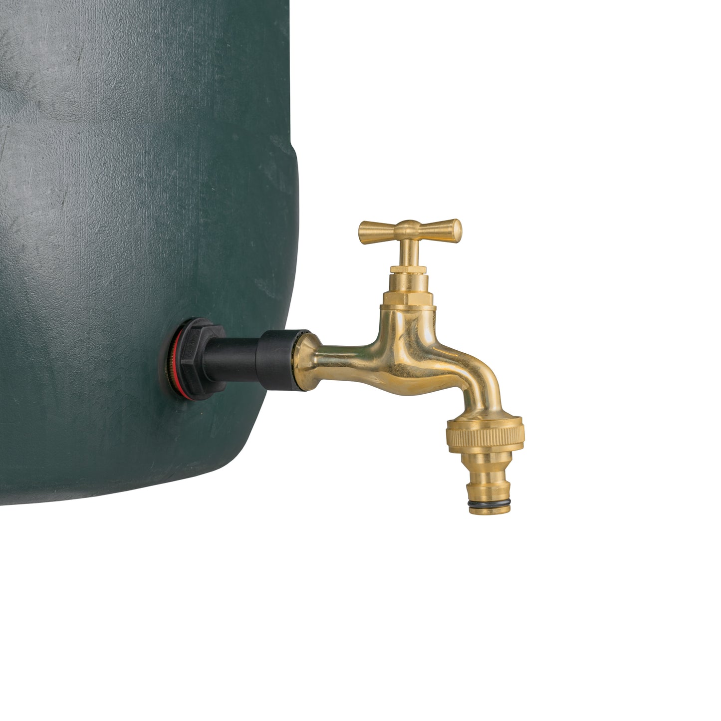 Water Butt Extension Kit 1/2" with Quick Connect Polished Brass Tap and Drill Bit