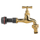 Water Butt Extension Kit 1/2" with Quick Connect Polished Brass Tap and Drill Bit
