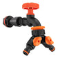 Water Butt Extension Kit 1/2" with Black Dial Tap + Two-Way Splitter and Drill Bit