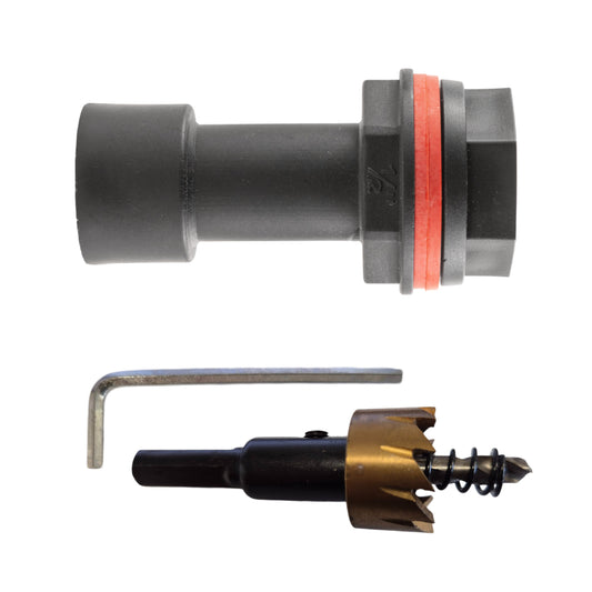 Water Butt Extension 1/2" BSPM-F with Nut and Washers and Drill Bit