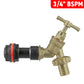 Water Butt Extension Kit 3/4" with Brass Barbed Tap and Drill Bit
