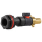 Water Butt Extension Kit 3/4" with In-Line Valve + Brass 3/4" Barb and Drill Bit