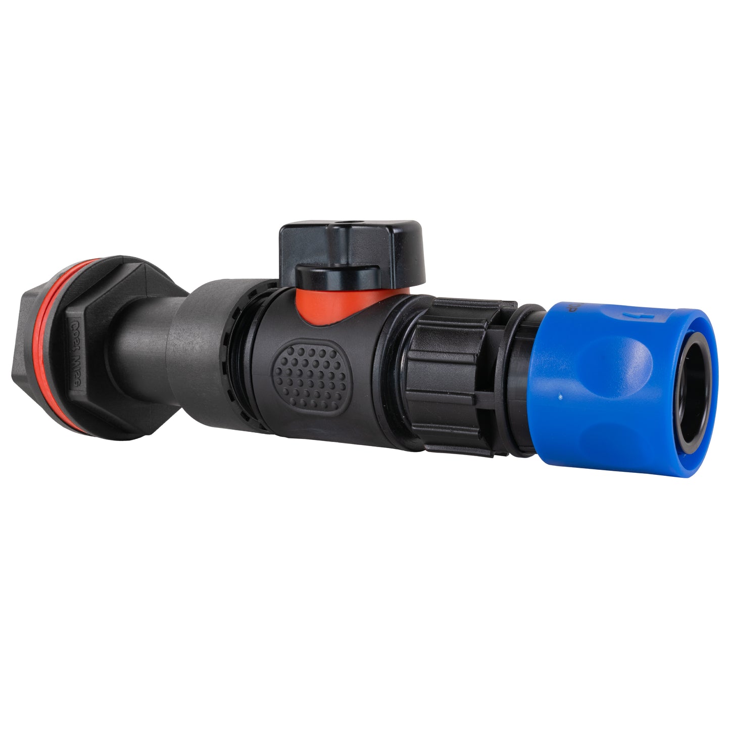 Water Butt Extension Kit 3/4" with In-Line Valve + Female Quick Connector Blue and Drill Bit