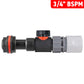 Water Butt Extension Kit 3/4" with In-Line Valve + Female Quick Connector WL and Drill Bit