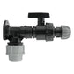 Wall Flange Kit 25mm MDPE + Large Plastic Valve & 20mm MDPE Straight