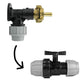 Wall Flange Kit 25mm MDPE + 25mm MDPE Valve + 13mm Barbed Geka Set