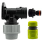 Wall Flange Kit 25mm MDPE + Male Click Lock + Hose Connector