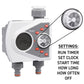White Line 2-Way Electronic Control Water Timer