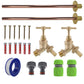 Brass Barbed Bib Tap BASIC Connection Kit x2