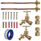 Brass Quick Connect Bib Tap BASIC Connection Kit x2