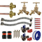 Brass Quick Connect Bib Tap STANDARD Connection Kit x2