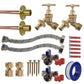 Brass Quick Connect Bib Tap STANDARD Connection Kit x2