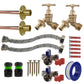 Brass Quick Connect Bib Tap STANDARD Connection Kit x2
