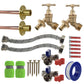 Brass Quick Connect Bib Tap STANDARD Connection Kit x2