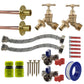 Brass Quick Connect Bib Tap STANDARD Connection Kit x2