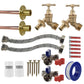 Brass Quick Connect Bib Tap STANDARD Connection Kit x2