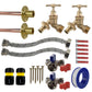Brass Quick Connect Bib Tap STANDARD Connection Kit x2