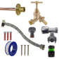 Brass Barbed Bib Tap FULL Connection Kit
