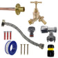 Brass Barbed Bib Tap FULL Connection Kit