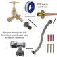 Brass Barbed Bib Tap FULL Connection Kit