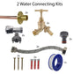Brass Barbed Bib Tap FULL Connection Kit x2