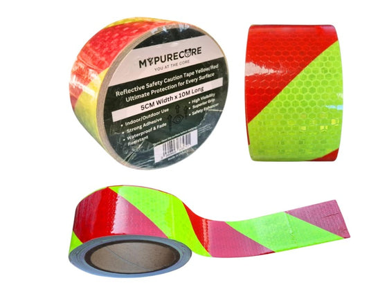 B0F7GFZRXDx1,  Safety Tape Red and Yellow – 5cm x 10m