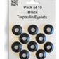 Tarpaulin 90GSM Green with 10 x Clip-On Eyelets Black