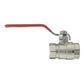 Ball Valve Lever 1/2" BSPF with 2 x Brass Compression 15mm Outlets