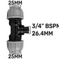 MDPE Tee 25mm - Valve - 15mm Copper Fitting Kit