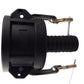 Full Flow Ball Valve 2" BSPF with Camlock 2" Type F and Type C 2" - 1" Barb