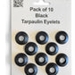 Tarp Eyelets Plastic Snap On Black Pack of 10