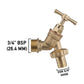 Brass Bib Tap 3/4" Barb with MDPE Tee 32mm - 3/4" BSPF