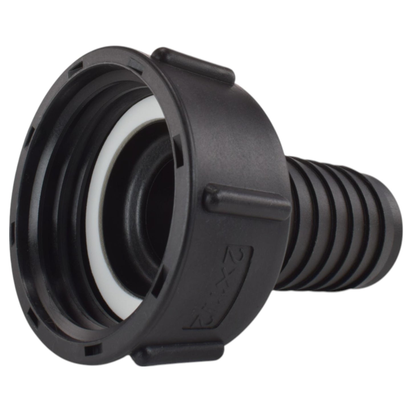 IBC 2" S60X6 Thread Valve with S60X6 to 1.5" Hose Tail