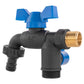 Garden Double Bib Tap 1/2" BSPM + Geka Type Claw Outlet