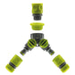 2-Way Tap Connector with 2 x Hose Connectors and 1 x Click-Lock Quick Connection (Lime)
