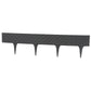 Lawn Edging, Plastic Palisade Rattan Effect, 2.4m, Deep Grey