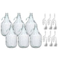 Glass Demijohn 5L 6 Pack Plain With Airlock & Bung