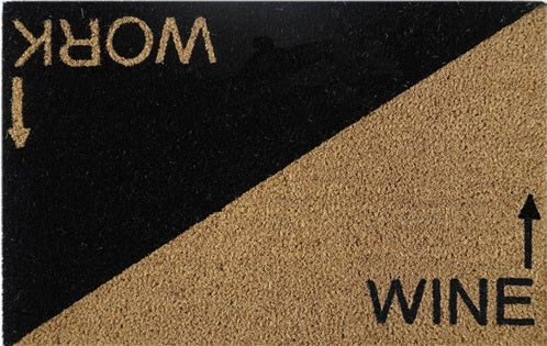 Doormat 60cm x 40cm - 'Wine Work'