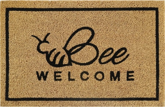 Doormat 60cm x 40cm - 'Bee Welcome'